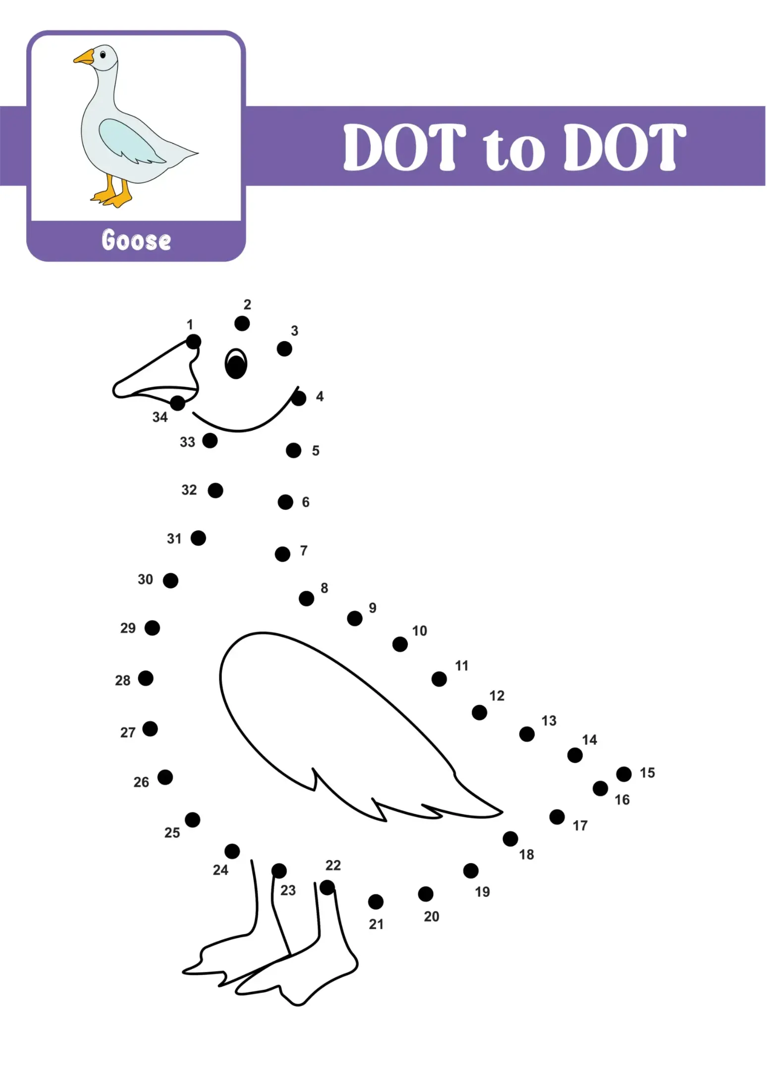 Free Dot To Dot Coloring Picture