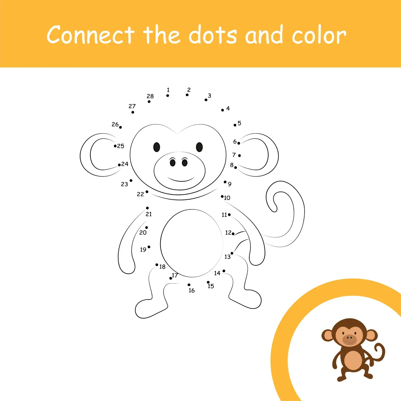 Free Dot To Dot Coloring Picture