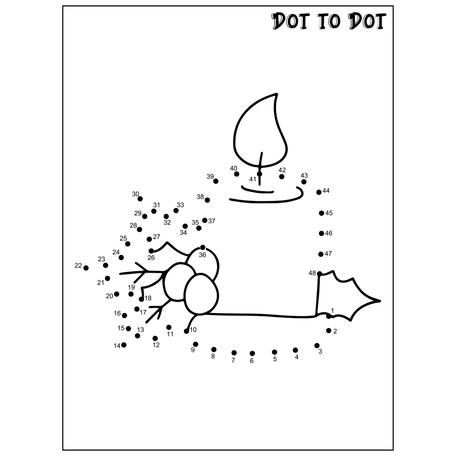 Free Dot To Dot Coloring Picture