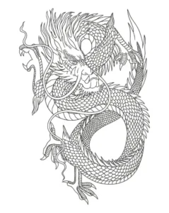 Free Dragon Picture To Color In