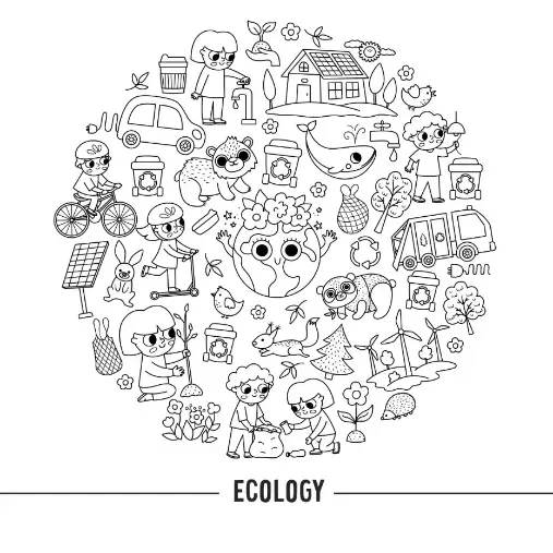 Free Ecology Picture To Color In