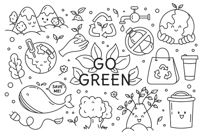 Free Ecology Picture To Color In