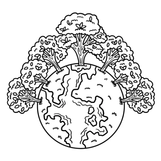 Free Ecology Picture To Color In