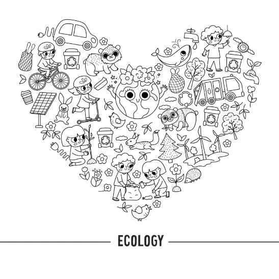 Free Ecology Picture To Color In