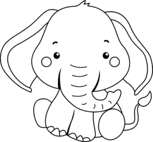 Free Elephant Picture To Color In