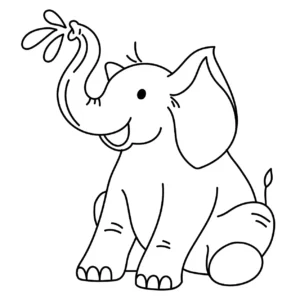 Free Elephant Picture To Color In