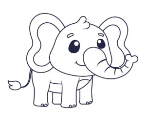 Free Elephant Picture To Color In