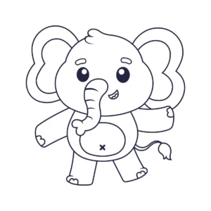 Free Elephant Picture To Color In