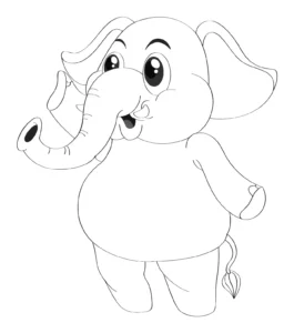 Free Elephant Picture To Color In