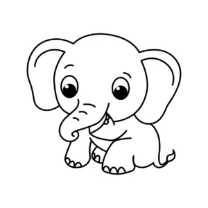 Free Elephant Picture To Color In