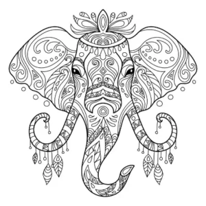 Free Elephant Picture To Color In