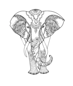 Free Elephant Picture To Color In