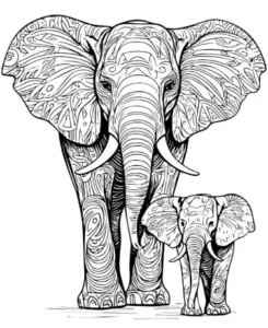 Free Elephant Picture To Color In