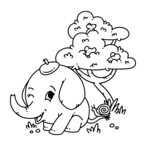 Free Elephant Picture To Color In