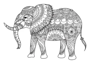 Free Elephant Picture To Color In