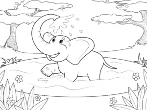 Free Elephant Picture To Color In