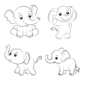 Free Elephant Picture To Color In