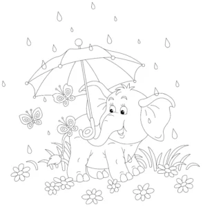 Free Elephant Picture To Color In