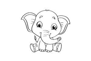 Free Elephant Picture To Color In