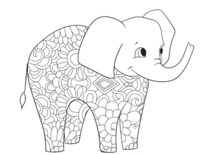 Free Elephant Picture To Color In