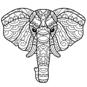 Free Elephant Picture To Color In