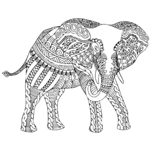 Free Elephant Picture To Color In