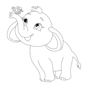 Free Elephant Picture To Color In