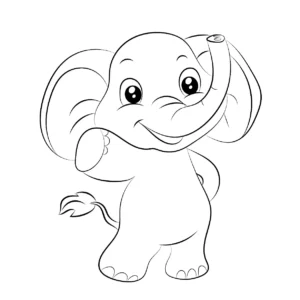 Free Elephant Picture To Color In