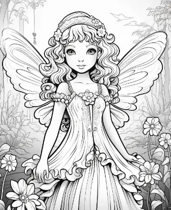 Free Fairy Picture To Color In