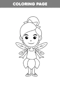 Free Fairy Picture To Color In