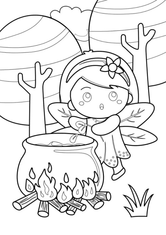 Free Fairy Picture To Color In