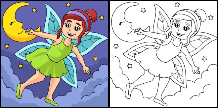 Free Fairy Picture To Color In