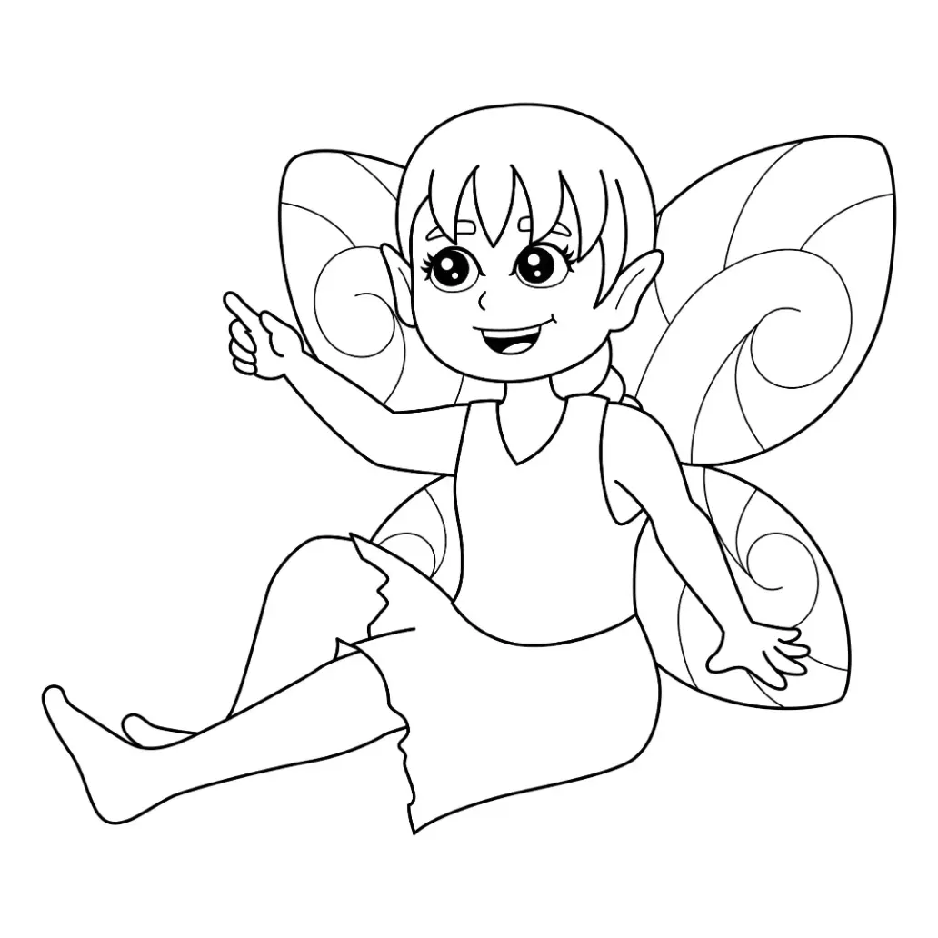 Free Fairy Picture To Color In