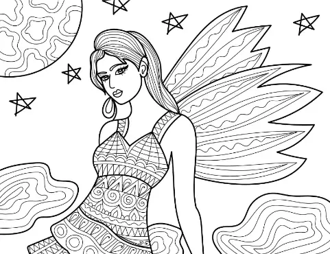 Free Fairy Picture To Color In