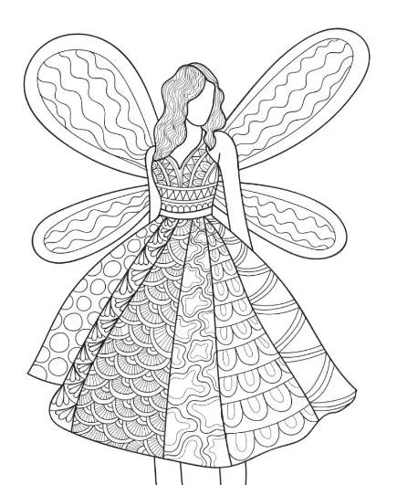 Free Fairy Picture To Color In