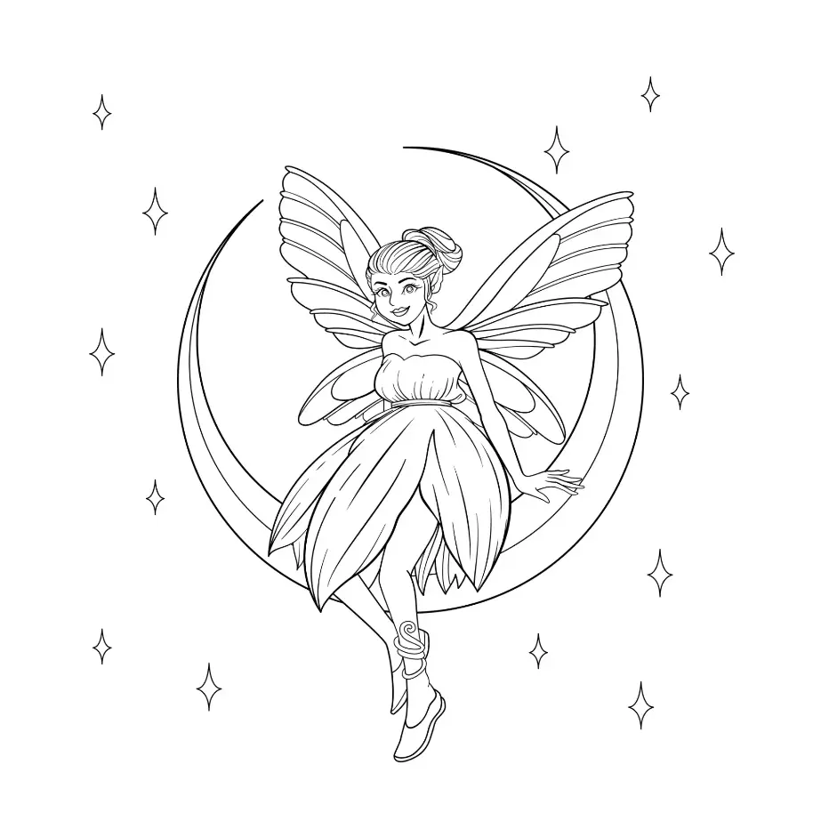 Free Fairy Picture To Color In