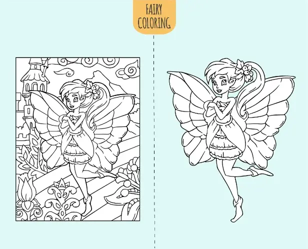 Free Fairy Picture To Color In