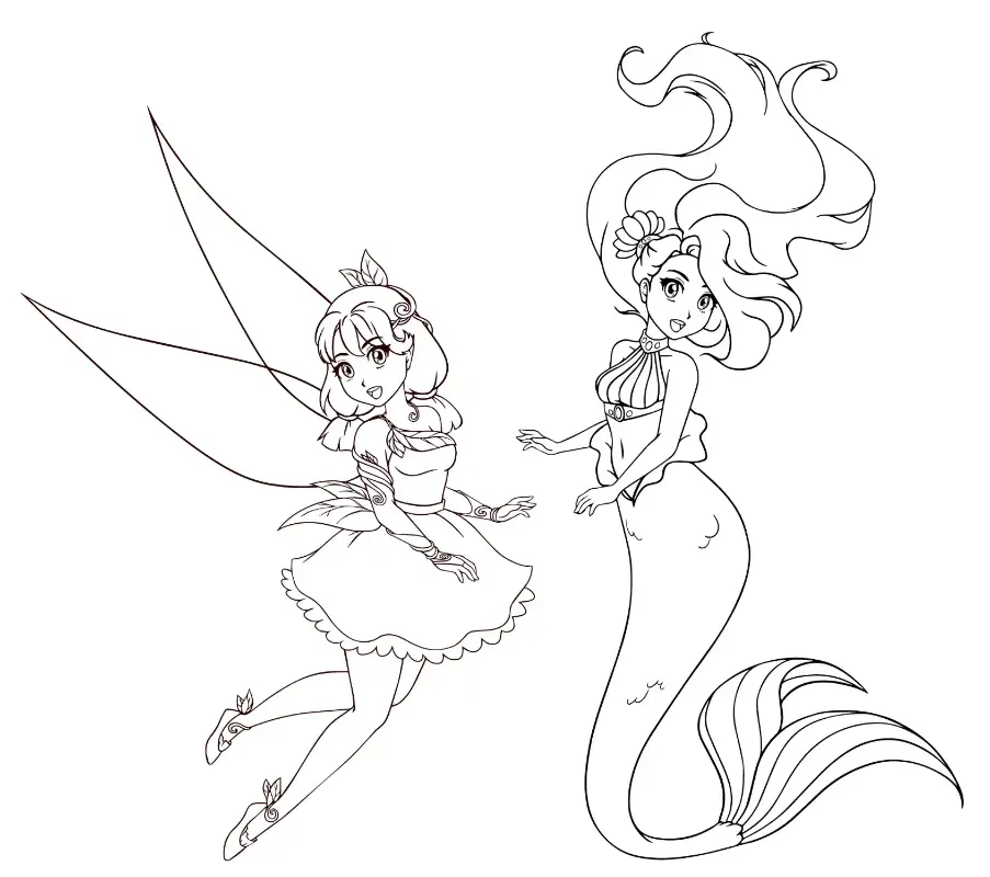 Free Fairy Picture To Color In