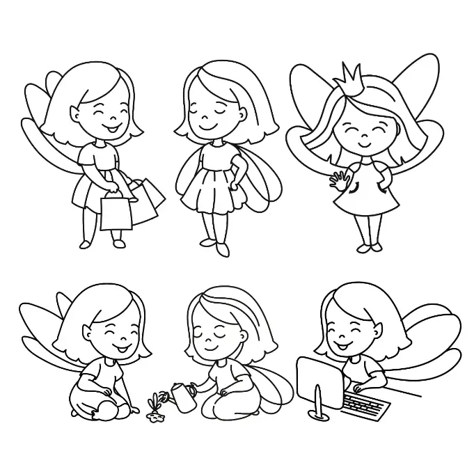 Free Fairy Picture To Color In