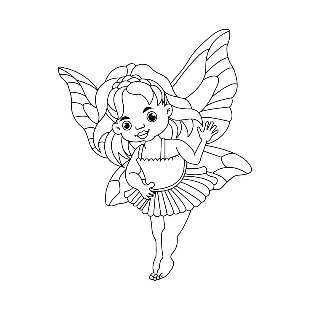 Free Fairy Picture To Color In