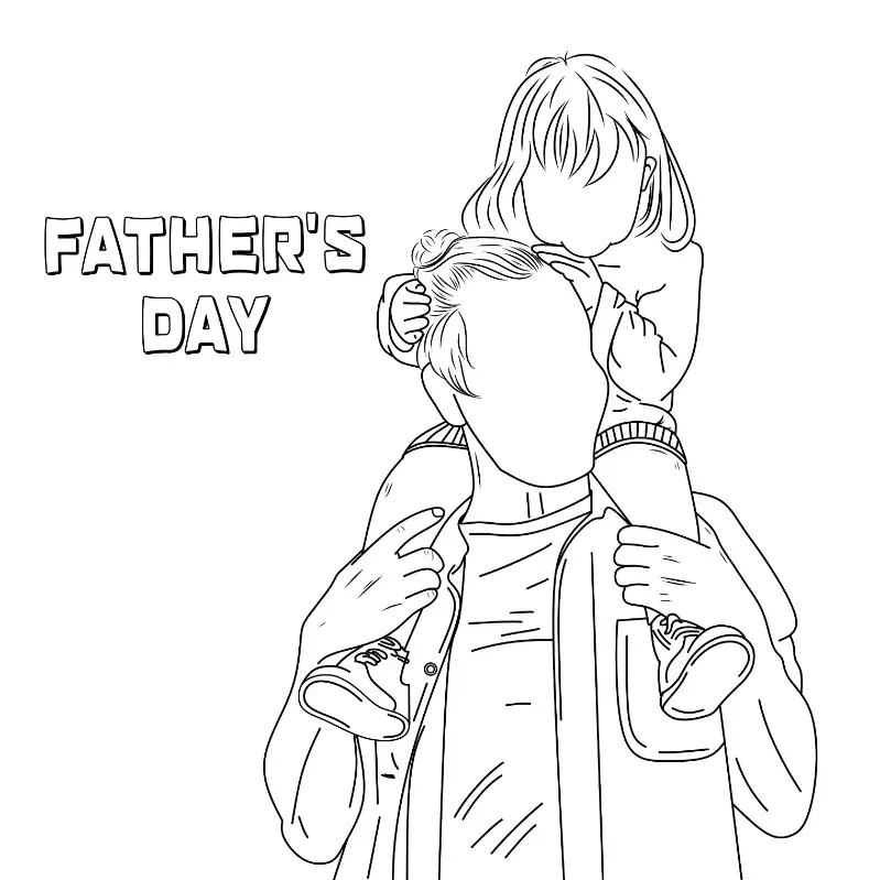 Free Fathers Day Picture To Color In