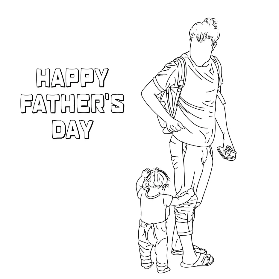 Free Fathers Day Picture To Color In