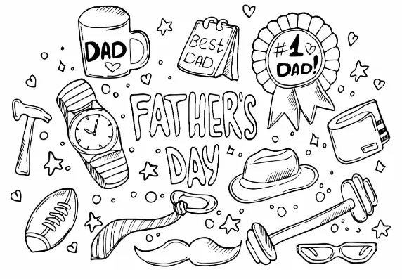 Free Fathers Day Picture To Color In