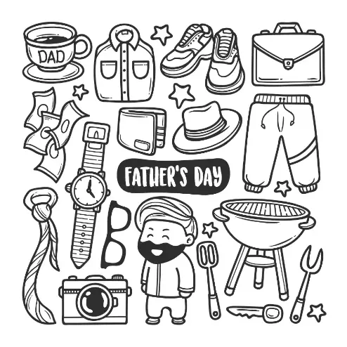 Free Fathers Day Picture To Color In