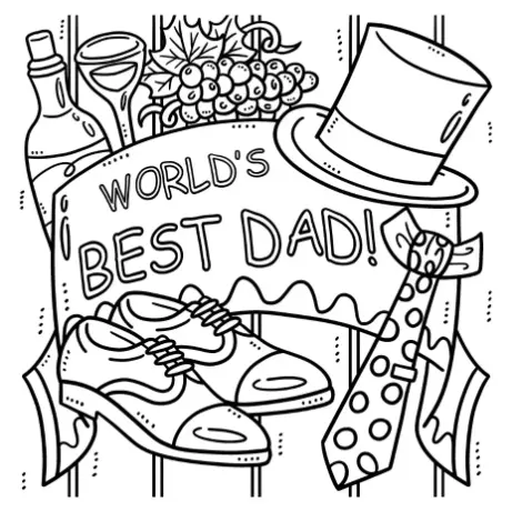 Free Fathers Day Picture To Color In