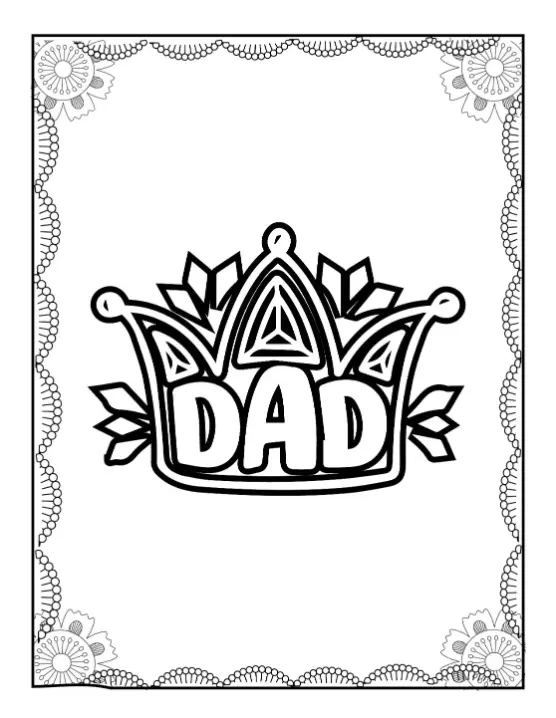 Free Fathers Day Picture To Color In