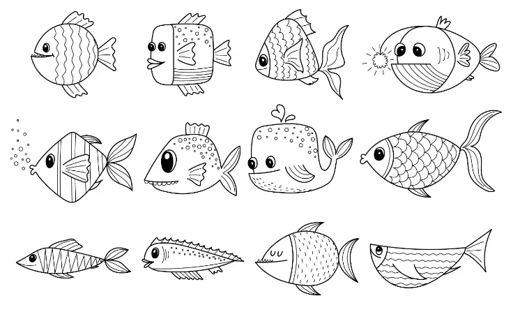 Free Fish Picture To Color In