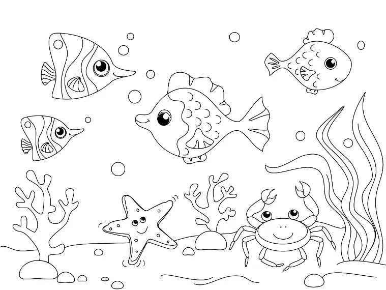 Free Fish Picture To Color In