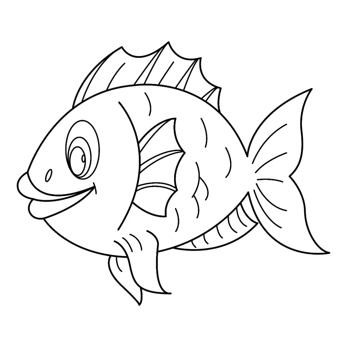 Free Fish Picture To Color In