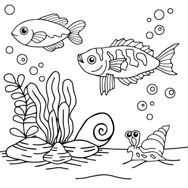 Free Fish Picture To Color In